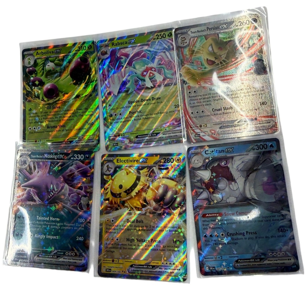 Pokemon TCG 6 Card Lot Team Rocket Nidoking ex Persian ex Arboliva Electivire